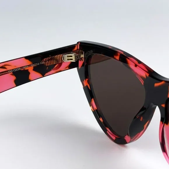 Gucci GG1333S 003 Sunglasses Havana Brown Cat Eye Women